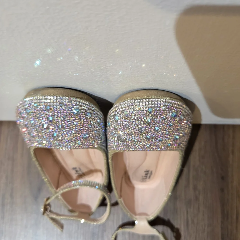 Girls Link Silver/Gold Dress Shoe, Size 2Y - Picture 8 of 9